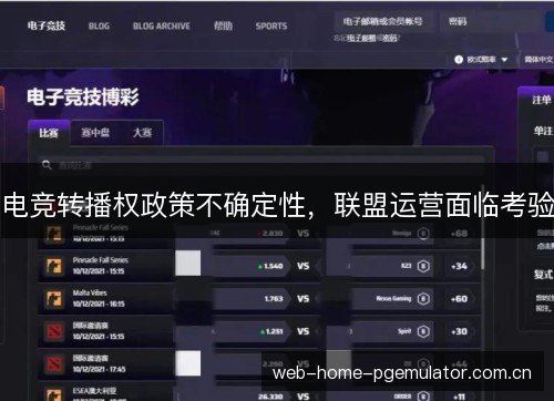 电竞转播权政策不确定性,联盟运营面临考验 电竞转播权政策不确定性,联盟运营面临考验